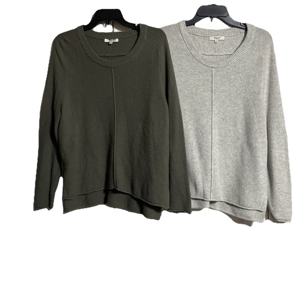 Madewell Sweaters - Madewell Sweater Top Women's Size M Long Sleeve Waffle Knit Pullover Lot of 2
